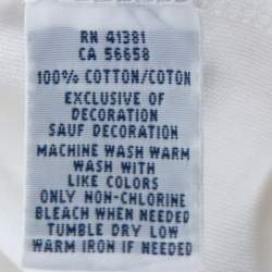 Pre Owned Ralph Lauren White Cotton Polo Dress L