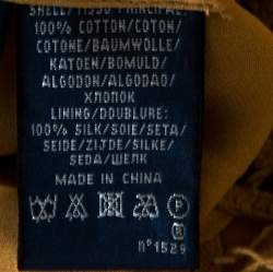 Pre Owned Ralph Lauren Tan Brown Silk Lined Lace Halter Dress M