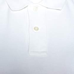 Pre Owned تي شيرت بولو رالف لورين مكسم Pique قطن أبيض M