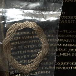 Pre Owned Ralph Laurent Beige Silk Knit Leather Strap Detail Fitted Dress L