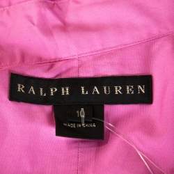 Pre Owned Ralph Lauren Pink Cotton Button Down Fitted Shirt L