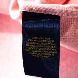Pre Owned Ralph Lauren Light Pink Cotton Chambray Short Sleeve Shirt M