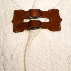 Pre Owned Ralph Lauren Cream Cashmere & Wool Shawl Collar Cardigan XS