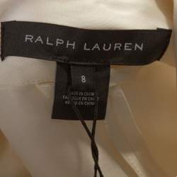 Pre Owned Ralph Lauren Ivory Silk Organza Wren Coat M