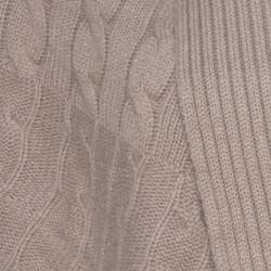 Pre Owned Ralph Lauren Beige Cashmere Cable Knit Circle Cardigan S