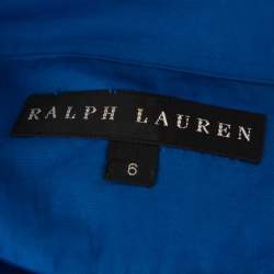 Pre Owned Ralph Lauren Blue Cotton Button Front Shirt M