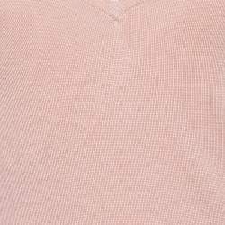Ralph Lauren Pink Silk Knit Midi Dress M