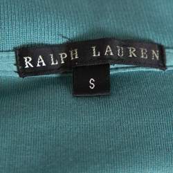 Pre Owned Ralph Lauren Green Cotton Fitted Hem Polo T-Shirt S