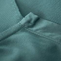 Pre Owned Ralph Lauren Green Cotton Fitted Hem Polo T-Shirt S