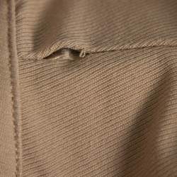 Ralph Lauren Khaki Brown Stretch Cotton Leather Patch Trousers M