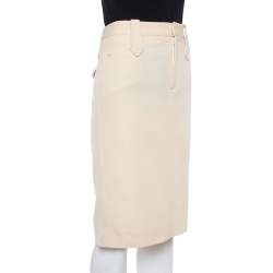 مملوكة مسبقًا Ralph Lauren Cream Knit Pencil Skirt M