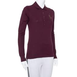 Maroon ralph lauren hot sale long sleeve polo