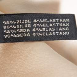 Pre Owned Ralph Lauren Cream Silk Long Sleeve Top L