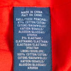 Pre Owned Ralph Lauren Red Cotton Logo Embroidered Blazer XL