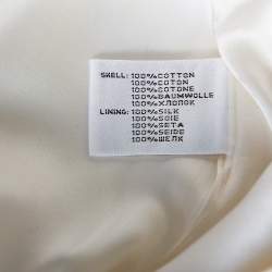 Pre Owned Ralph Lauren Cream Cotton Button Front Skirt S