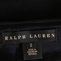 Pre Owned Ralph Lauren Black Wool Pencil Skirt S