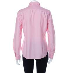Pre Owned Ralph Lauren Pink Cotton Button Front Shirt L