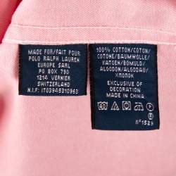 Pre Owned Ralph Lauren Pink Cotton Button Front Shirt L