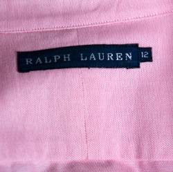 Pre Owned Ralph Lauren Pink Cotton Button Front Shirt L