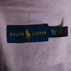 Pre Owned Ralph Lauren Purple Cotton Short Sleeve Button Front Shirt XL