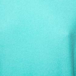 Pre Owned Ralph Lauren Blue Cashmere Short Sleeve Sweater M