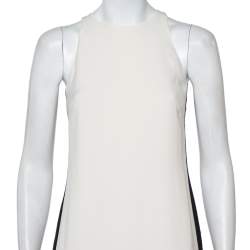 Pre Owned فستان ماكسي رالف لورين كريب مونوكرومي بشق خلفي ظهر محرود مقاس صغير - سمول