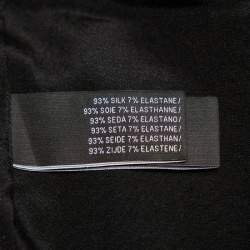 Pre Owned فستان رالف لورين ميريل دانتيل أسود وحواف جلد مقاس متوسط - ميديوم