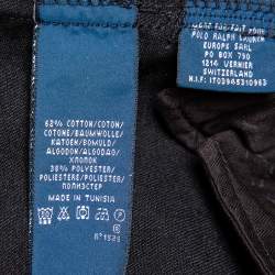 Pre Owned Ralph Lauren Black Denim Zip Trim Waist Chain Detail Jeans M