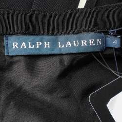 Pre Owned Ralph Lauren Monochrome Silk Pleated Vallauris Maxi Skirt S