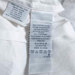 Pre Owned Ralph Lauren White Cotton Button Front Super Slim Fit Shirt S