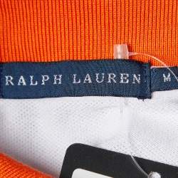 Pre Owned Ralph Lauren White Cotton Pique Sleeveless Polo T-Shirt M