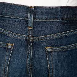 Pre Owned Ralph Lauren Deep Blue Denim Zipped Ankle Detail 342 Skinny Jeans M