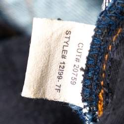 Pre Owned Ralph Lauren Deep Blue Denim Zipped Ankle Detail 342 Skinny Jeans M