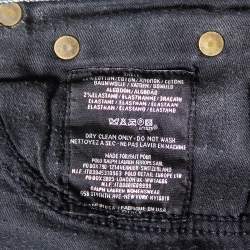 Pre Owned Ralph Lauren Deep Blue Denim Zipped Ankle Detail 342 Skinny Jeans M