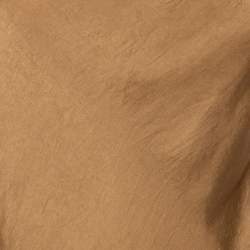 Pre Owned Ralph Lauren Brown Crepe De Chine Sleeveless Midi Dress S