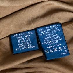 Pre Owned Ralph Lauren Brown Crepe De Chine Sleeveless Midi Dress S