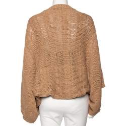 Pre Owned Ralph Lauren Light Brown Knit Shrug XS/S