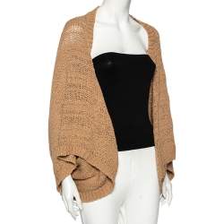 Pre Owned Ralph Lauren Light Brown Knit Shrug XS/S