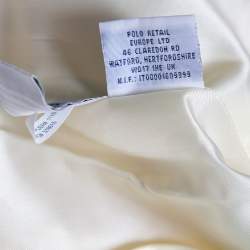 Pre Owned جاكيت بليزر رالف لورين صوف كريمي رقة الشعار مزينة بصف أزرار مقاس صغير - سمول