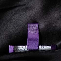 Pre Owned Ralph Lauren Black Silk Gathered Detail One Shoulder Top S