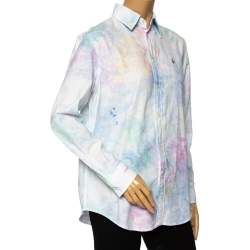 مملوكة مسبقًا Ralph Lauren Multicolored Tie Dyed Cotton Button Front Relaxed Fit Shirt M