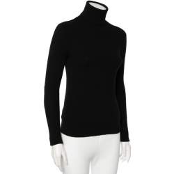 Pre Owned Ralph Lauren Black Cashmere Long Sleeve Turtleneck Sweater M
