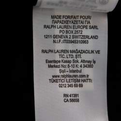 مملوكة مسبقًا فستان بولو رالف لورين صوف أسود مزين أزرار بلا أكمام مقاس صغير (سمول)