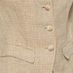 Ralph Lauren Cream Linen & Wool Textured Blazer S