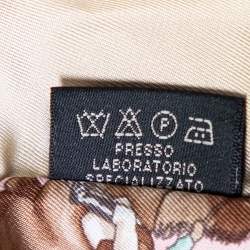 Pre Owned Ralph Lauren Brown Ostrich Leather Standing Collar Jacket M