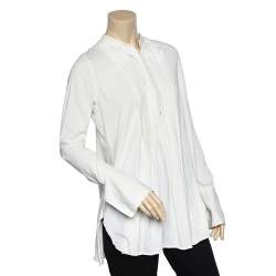 Pre Owned Ralph Lauren Cream Cotton Tunic Blouse M