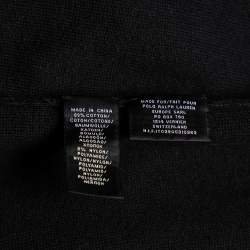 Pre Owned Ralph Lauren Black Knit Zip Front Jacket S