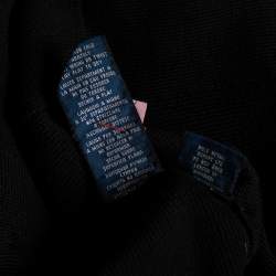 Pre Owned جاكيت رالف لورين صوف مارينو أسود مطرز بالشعار مقاس صغير - سمول