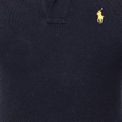 Pre Owned Ralph Lauren Navy Blue Cotton Pique Skinny Polo T-Shirt XS