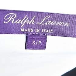 Pre Owned Ralph Lauren White St.Barths Printed Sequin Embellished Cotton T-Shirt S